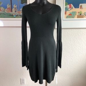 French Connection Knit Flare Sleeve Sweater Oliv 2